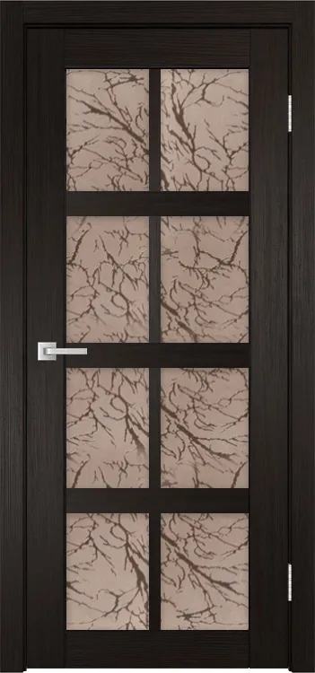 Фото Межкомнатная дверь Легенда К-8 тон Венге Остекление Гранит бронза